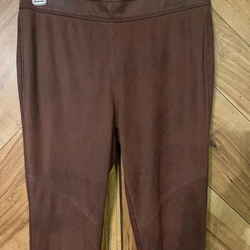 Free People Size 27 Wine Faux Leather Leggings